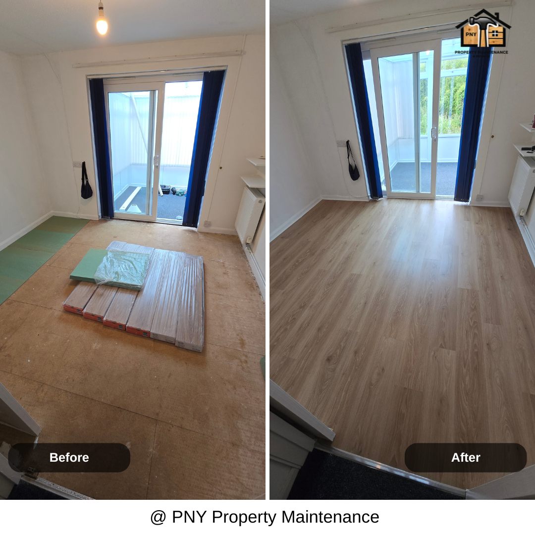 Laminate flooring installation