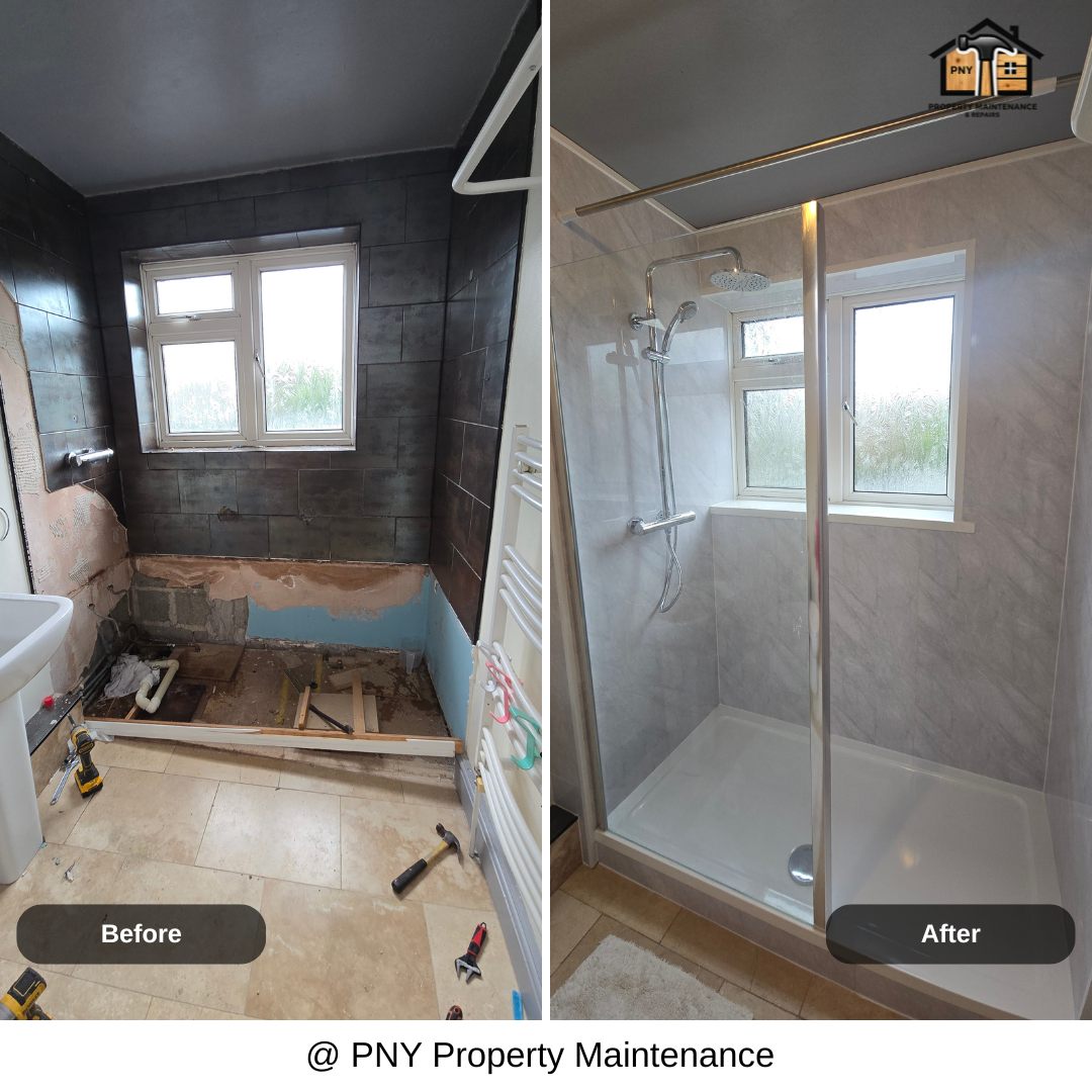 Bathroom shower transformation